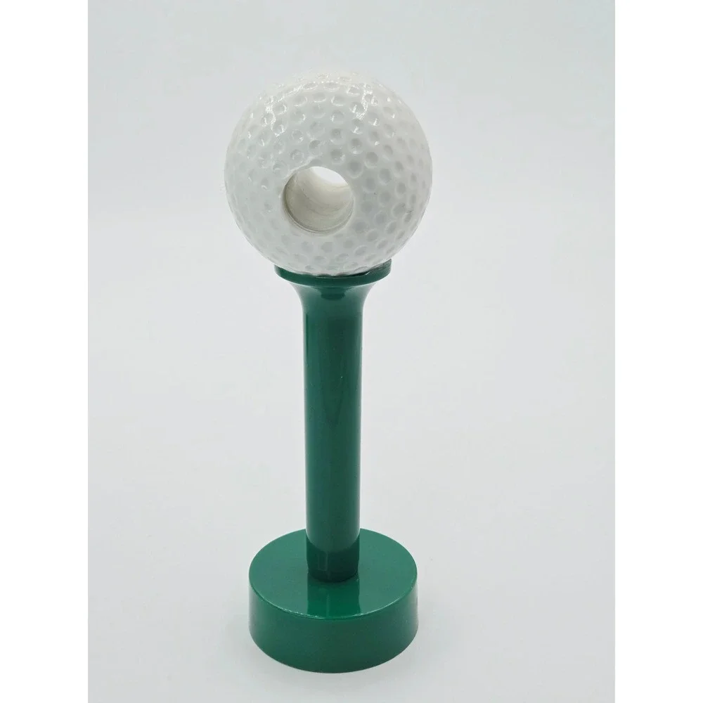 Vintage A Hole In Wine Golfball Corkscrew Novelty Barware with Tee Stand Box